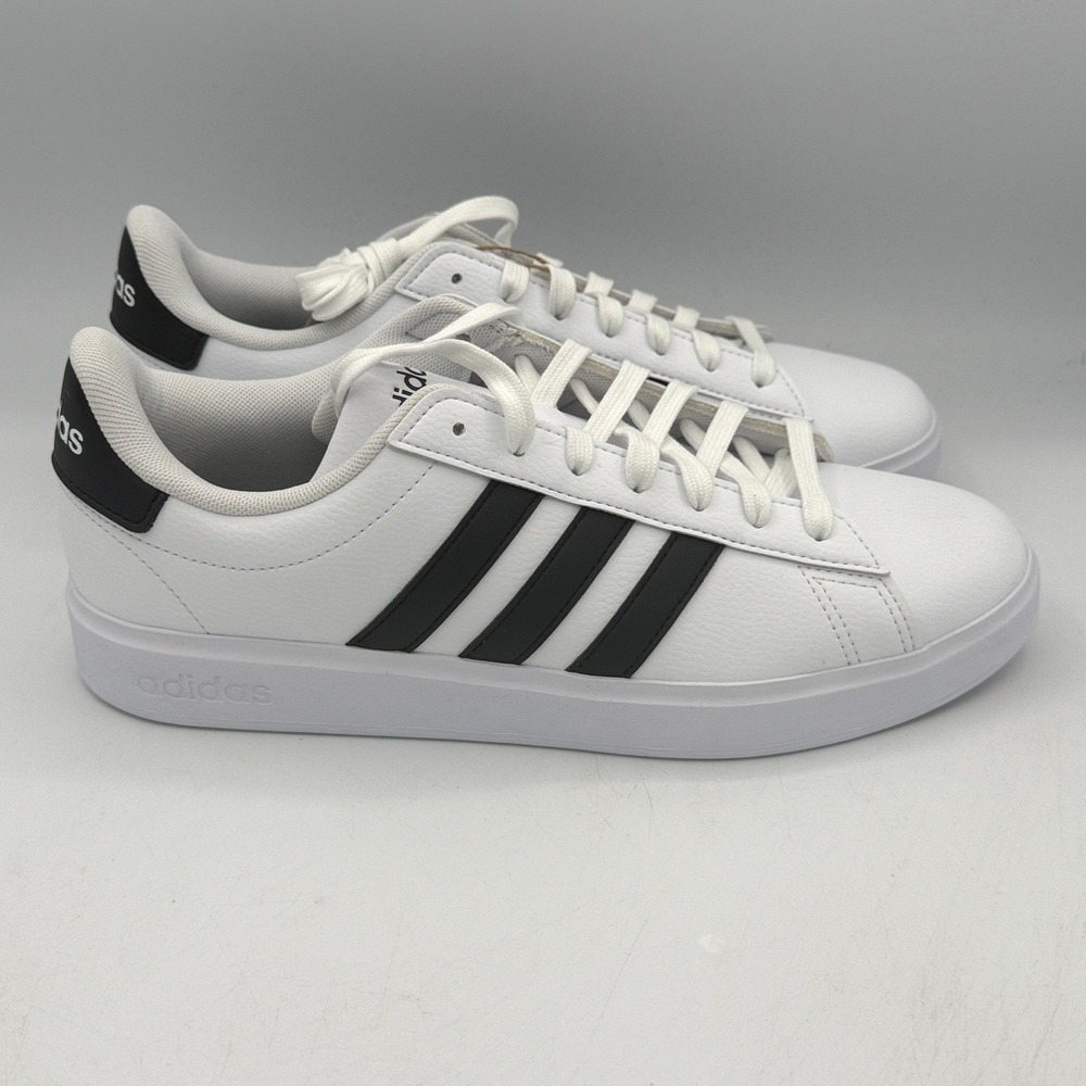 Adidas Grand Court 2.0 Sneakers Mens 9.5 White Black GW9195